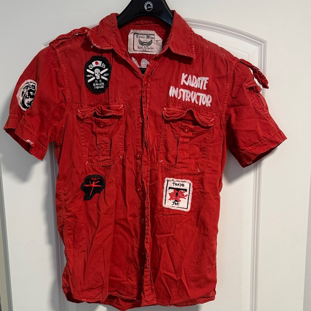 Toxic waste los Angeles Red Karate Instructor Shirt